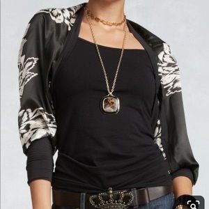 CABI 453 Holiday Shrug Silk Bolero Style Cardigan